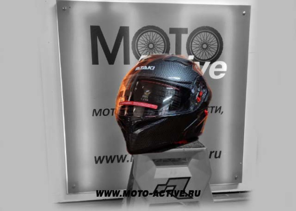 Шлем (модуляр) Ataki JK902 Carbon, черный/серый глянцевый